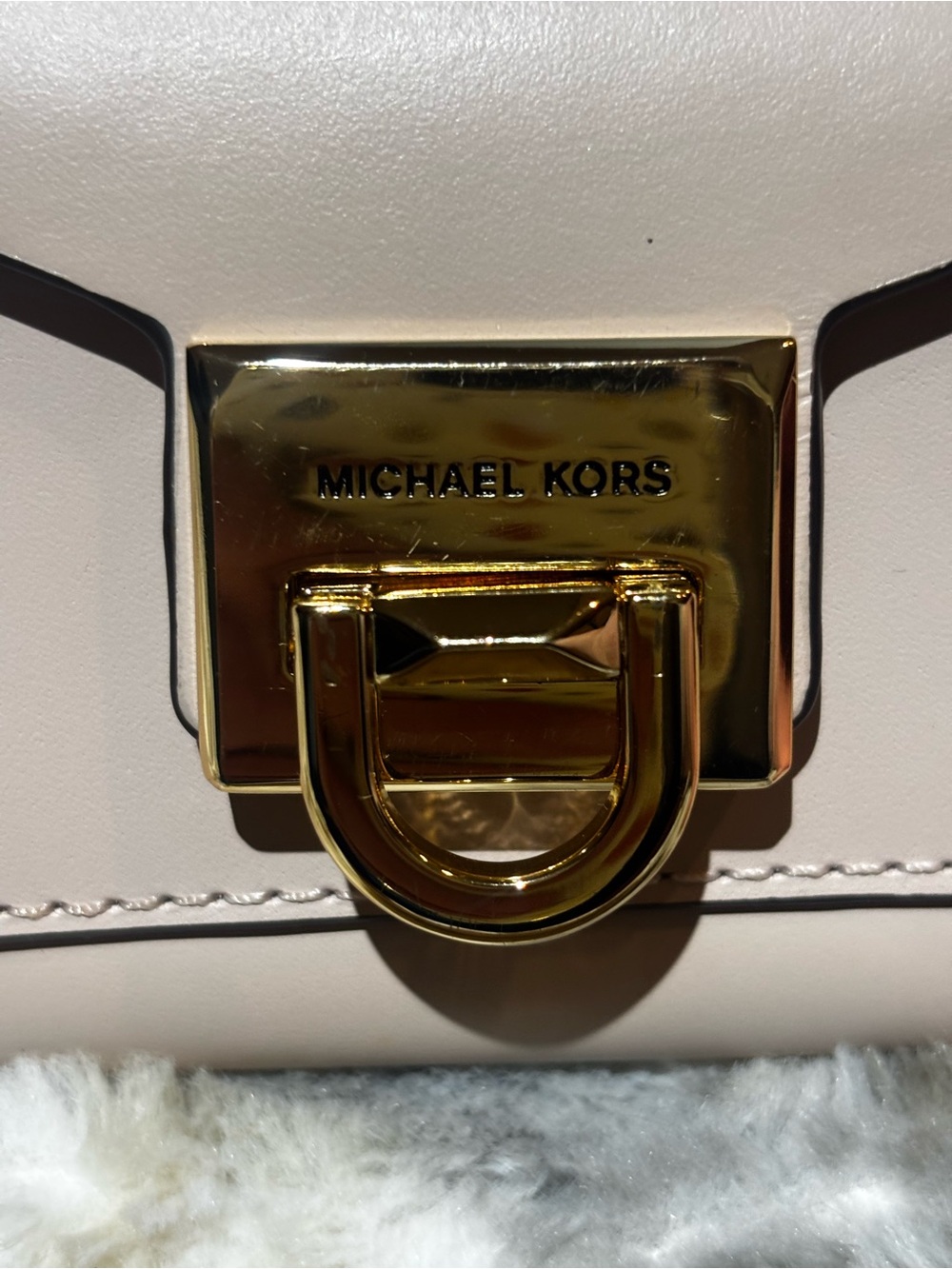 Michael Kors Soft Pink Small Flap Wallet with Gold-Tone Hardware